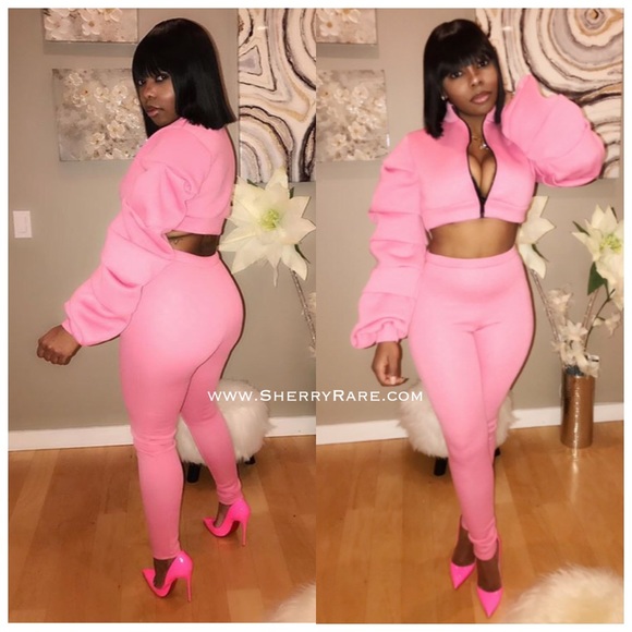 ❗️SALE❗️ PINK PANTS SET - Picture 2 of 5